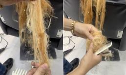 Tẩy tóc đón Tết, cô gái 'khóc thét' vì chỉ chạm nhẹ là rụng từng mảng