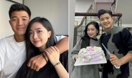 Cầu thủ Hà Đức Chinh tổ chức sinh nhật đơn giản cho vợ