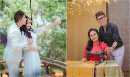 Long Nhật hiếm hoi cho bà xã lên sóng trong loạt ảnh du Xuân, nhan sắc mẹ 4 con gây sốt