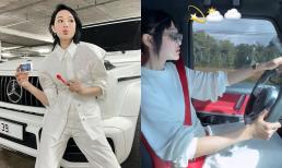 Hiền Hồ hiếm hoi xuất hiện bên chiếc xe G63 trị giá 9 tỷ sau drama cặp kè đại gia, còn khoe giọng hát ngọt ngào