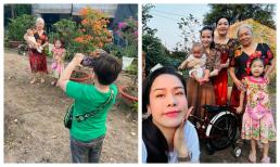 Nhật Kim Anh đưa con trai về nhà ngoại sau 3 năm dài xa cách, nhưng nhan sắc chị gái nữ diễn viên gây chú ý