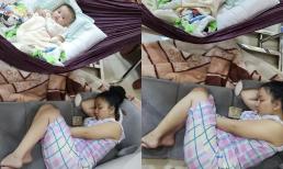 Lê Dương Bảo Lâm đăng ảnh vợ nằm ngủ co ro vì kiệt sức, khán giả nhìn mà thương