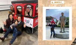 Hoàng Oanh hội ngộ gia đình chồng cũ, cùng nhau đưa con trai đi chơi 