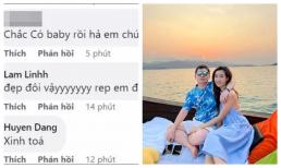 Đỗ Mỹ Linh nhắn gửi ngọt ngào đến chồng thiếu gia mừng sinh nhật, dân tình lại chú ý vòng 2 của nàng hậu