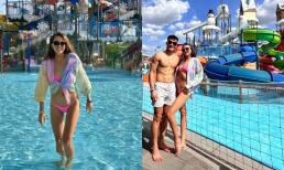 Bùi Tiến Dũng cùng vợ Tây đưa con đi du lịch: Chàng gây sốt với body 6 múi, nàng diện bikini khoe đường cong siêu chuẩn