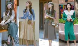 Sau Tết tạm cất giày cao gót đi! 'Giày mũi vuông + váy' phổ biến vào đầu mùa xuân, phong cách duyên dáng và tuyệt đẹp 