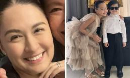 'Mỹ nhân đẹp nhất Philippines' lộ nọng cằm; hai thiên thần nhỏ chiếm sóng vì quá đáng yêu 