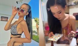 Hoa hậu Bảo Ngọc tung ảnh diện đồ khỏe khoắn khoe body nức nở, vội lên tiếng vì điều này khi unbox quà từ fans 