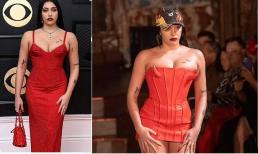 Con gái 27 tuổi của Madonna ngông cuồng hơn cả mẹ, mặc váy ống có sừng bước trên sàn catwalk khoe vòng một ngồn ngộn