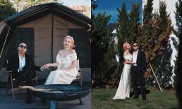 Kỉ niệm ngày cưới, Tóc Tiên diện váy cô dâu hé lộ khung ảnh tình tứ bên Hoàng Touliver