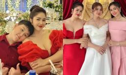 Dự đám cưới em gái út ở quê, Lê Phương lên đồ lấn lướt cả cô dâu