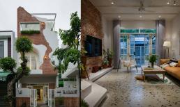 Thiết kế nhà 3 tầng độc đáo với những mảng tường gạch làm điểm nhấn