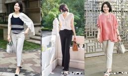 Chả trách quần ống rộng đã hết thời, năm nay 'quần bút chì' được ưa chuộng, ở độ tuổi 50, 60 lại hợp mốt hơn