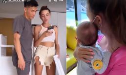 Thủ môn Bùi Tiến Dũng và vợ Tây cùng lắp tủ đồ cho con, hé lộ khoảnh khắc cười 'giòn tan' của bé