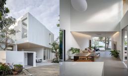 Thiết kế nhà hình hộp với khoảng sân tầng 2 cực ấn tượng, thoáng mát 