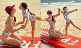 Hà Anh diện bikini cùng con gái đi biển cuối tuần, ái nữ gây chú ý bởi đôi chân dài