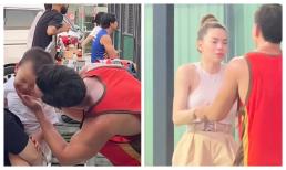 Lisa nhiệt tình cổ vũ, Leon và Hà Hồ biểu cảm cực hài khi Kim Lý hôn