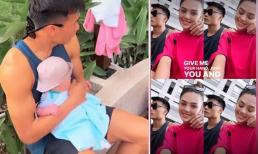 Thủ môn Bùi Tiến Dũng đăng ảnh bế quý tử, dân tình xuýt xoa vì 'má bánh bao' siêu cưng