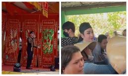 Con trai nuôi vực dậy tinh thần đi diễn sau đám tang ba nuôi Vũ Linh, phải đeo kính che mặt vì điều này