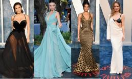 'Gái 3 con' Miranda Kerr diện mốt 'không nội y' đọ sắc cùng dàn 'chân dài' dự tiệc hậu Oscar