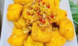 Đậu phụ chiên giòn sốt sả ớt, món ngon giá rẻ ăn kèm cơm cực cuốn