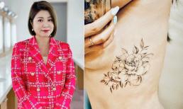 MC Nguyễn Hoàng Linh khoe hình xăm táo bạo gần chân ngực khi đang mang bầu