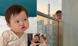 Salim đăng ảnh con tắm nắng, người sợ độ cao vừa ngắm vừa run 