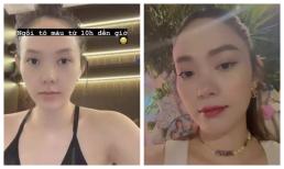 Minh Hằng trông ra sao khi để mặt mộc ở tháng thứ 4 bầu bí?