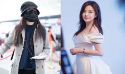 Triệu Vy bịt kín mít xuất hiện lặng lẽ tại sân bay hậu bị phong sát