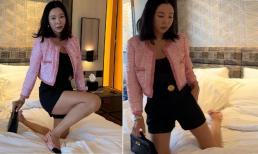 Nàng 'Quạ đen' Lee Hye Young gây chú ý khi đi giày lên giường khoe đôi chân được bảo hiểm hơn 20 tỷ đồng