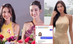 Hoa hậu Thùy Tiên tạo dáng đẹp mướt mắt ở Hồ Gươm, không ngại công khai tin nhắn khi mượn váy của Đỗ Mỹ Linh 