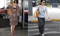 Không có sự hỗ trợ của filter, Vương Phi là một bà thím hết sức bình thường, ăn mặc chẳng hề giống nghệ sĩ nổi tiếng