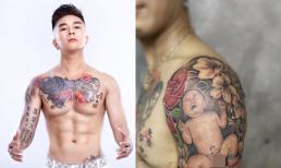 Ca sĩ Khánh Đơn dành 10 tiếng để xăm thêm hình con trai lên người