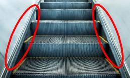 Không phải để vệ sinh giày, đây mới là chức năng của phần lông ở bậc thang cuốn. Đừng đưa chân vào, rất nguy hiểm!