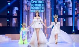 Mẫu nhí Vũ Phương Thảo sánh bước Vedette cùng Hoa hậu Thanh Thủy