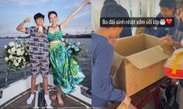 Sau khi đón tuổi mới hoành tráng cùng mẹ, con trai Lệ Quyên lại được bố Đức Huy tổ chức sinh nhật riêng với các bạn ở lớp