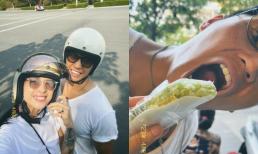 Dạo phố ngày cuối tuần, Ngô Thanh Vân có hành động đút cho Huy Trần ăn nhưng cái kết lại lầy thế này