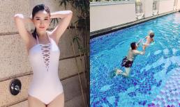 Bảo Thy khoe body 'gái một con' mướt mắt với đồ tắm, cảnh đại gia Phan Lĩnh chơi đùa cùng quý tử gây sốt vì dễ thương