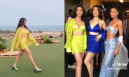 Á hậu Kim Duyên lại lộ body kém thon khiến fans sắc đẹp la ó, đứng cạnh Lệ Hằng - H'Hen Niê liền 'lép vế' 