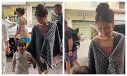 Hòa Minzy đưa con trai đi làm tóc, nhan sắc thì đỉnh nhưng lộ một chi tiết khiến ai nấy lo lắng