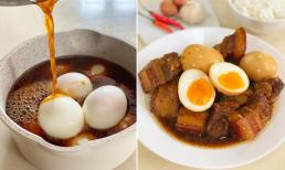 Mẹo làm thịt kho trứng lòng đào mềm ngon, đậm đà 