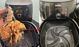 Mẹo rửa nồi chiên không dầu đánh bay hết dầu mỡ lại thơm tho nhờ nguyên liệu thường bị vứt đi