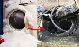 Thói quen sai lầm khiến máy giặt dễ bị cháy nổ, các gia đình cần lưu ý!