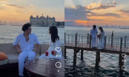 Ngô Thanh Vân và Huy Trần đưa gia đình đi du lịch trong dịp kỉ niệm 1 năm ngày cưới, chồng trẻ còn nhắn nhủ ngọt ngào