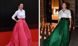 Chương Tử Di mặc 'đụng váy' với Củng Lợi, cuối cùng cũng thấy khí chất cao cấp thực sự là gì!