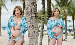 BTV Nguyễn Hoàng Linh diện bikini khoe bụng bầu, tiết lộ lời hứa của chồng