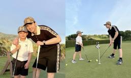 Đan Trường khoe cảnh chơi golf đầy vui vẻ cùng con trai, còn khen nhóc tì chuyên nghiệp