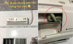 Bật điều hòa 18 độ vẫn không mát, chàng trai hết hồn ngay khi phát hiện con vật này bò ra