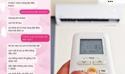 Trời nắng nóng, vợ bật điều hòa liền bị chồng nhắc nhở: 'Ở một mình không được bật, khi nào có con mới bật'