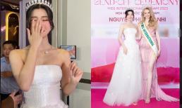 Phương Nhi 'bất phân thắng bại' khi đọ sắc cùng Miss International 2022 - Jasmin Selberg, xúc động đến bật khóc khi nhận sash chính thức 